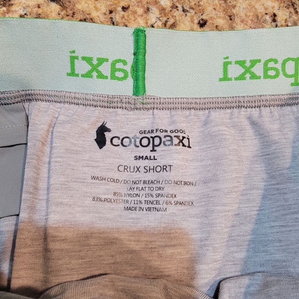 Cotopaxi Women's Gray and Green Shorts - Picture 3 of 9